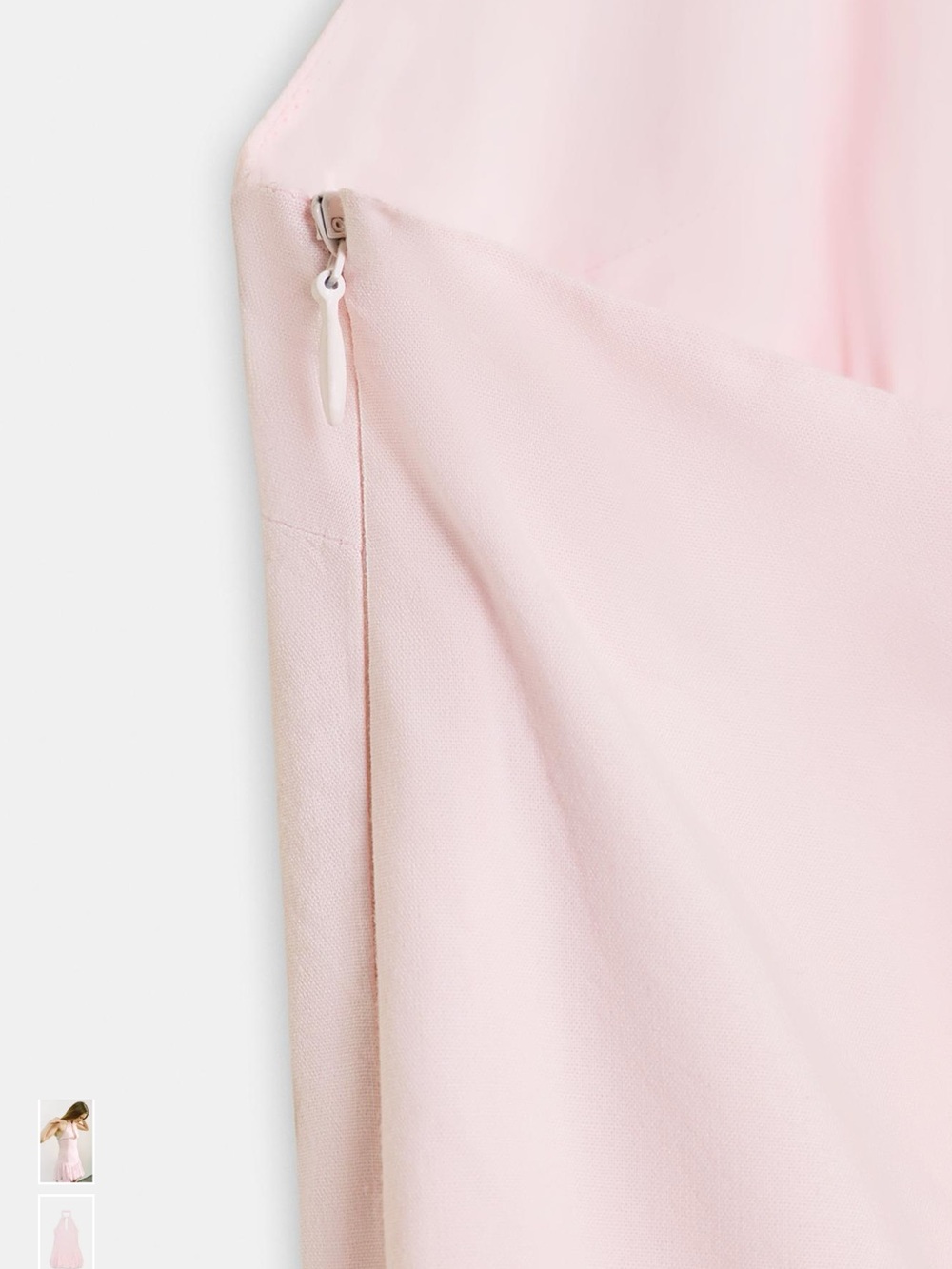 Zara Light Pink Bubble hem mini dress with built in shorts NWT - Picture 3 of 6